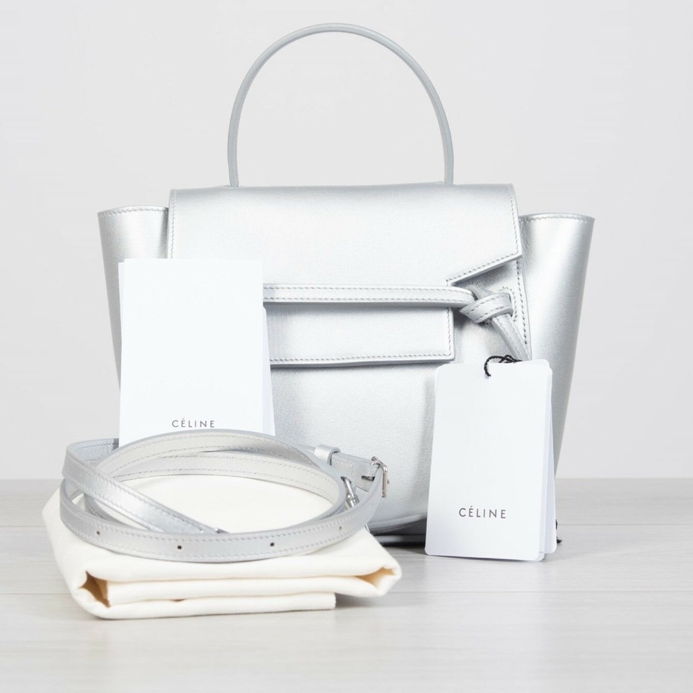 Celine Silver Nano Belt Bag Calfskin reg $2,200.00 - Picture 2 of 16